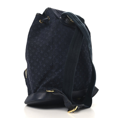 Louis Vuitton Mini Monogram Montsouris GM Backpack Blue 3 of 9