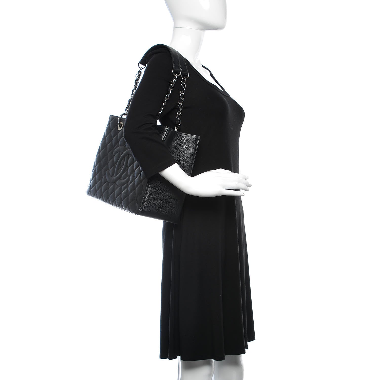 Chanel Caviar Quilted Grand Shopping Tote GST Black 2 of 9