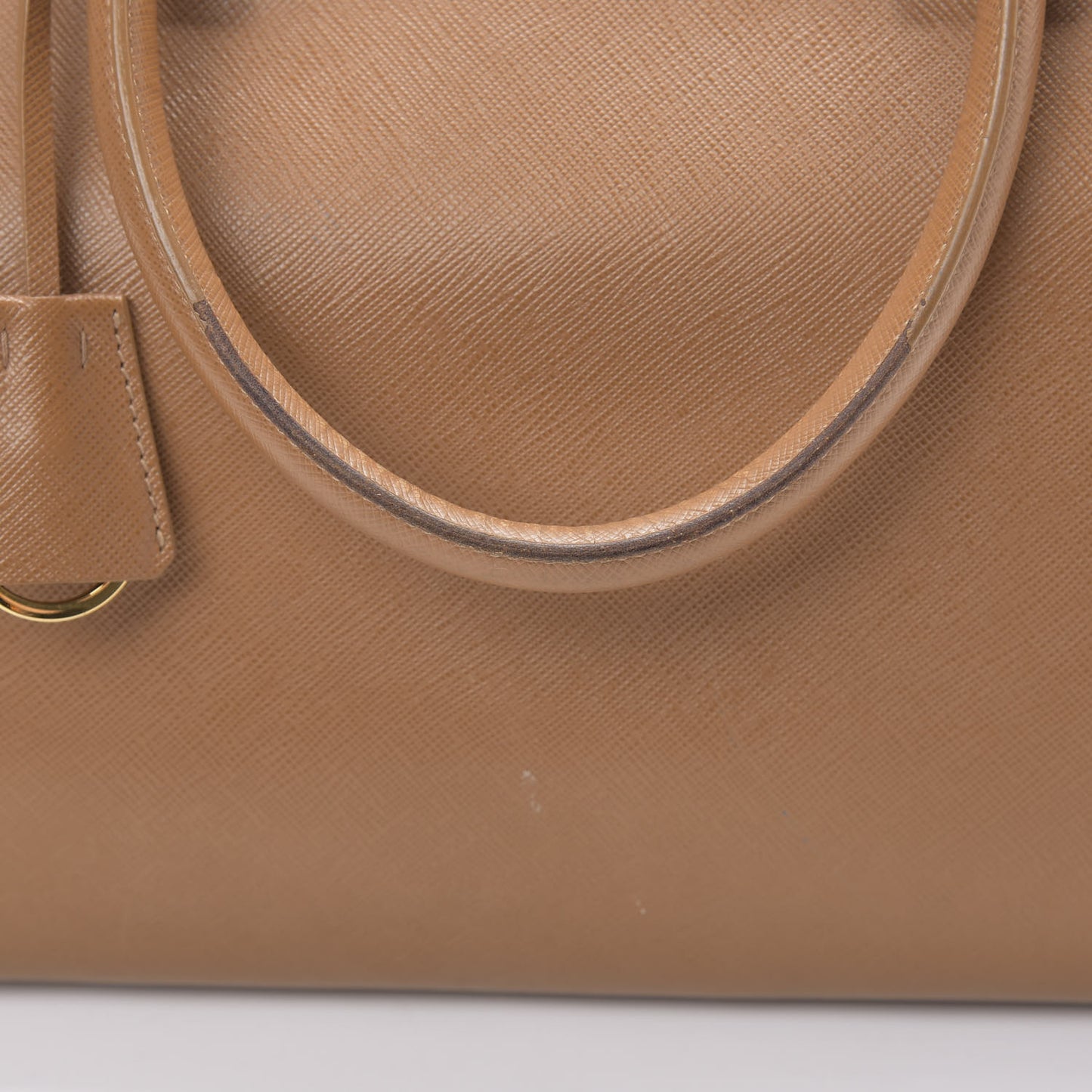 Saffiano Large Galleria Double Zip Tote Caramel
