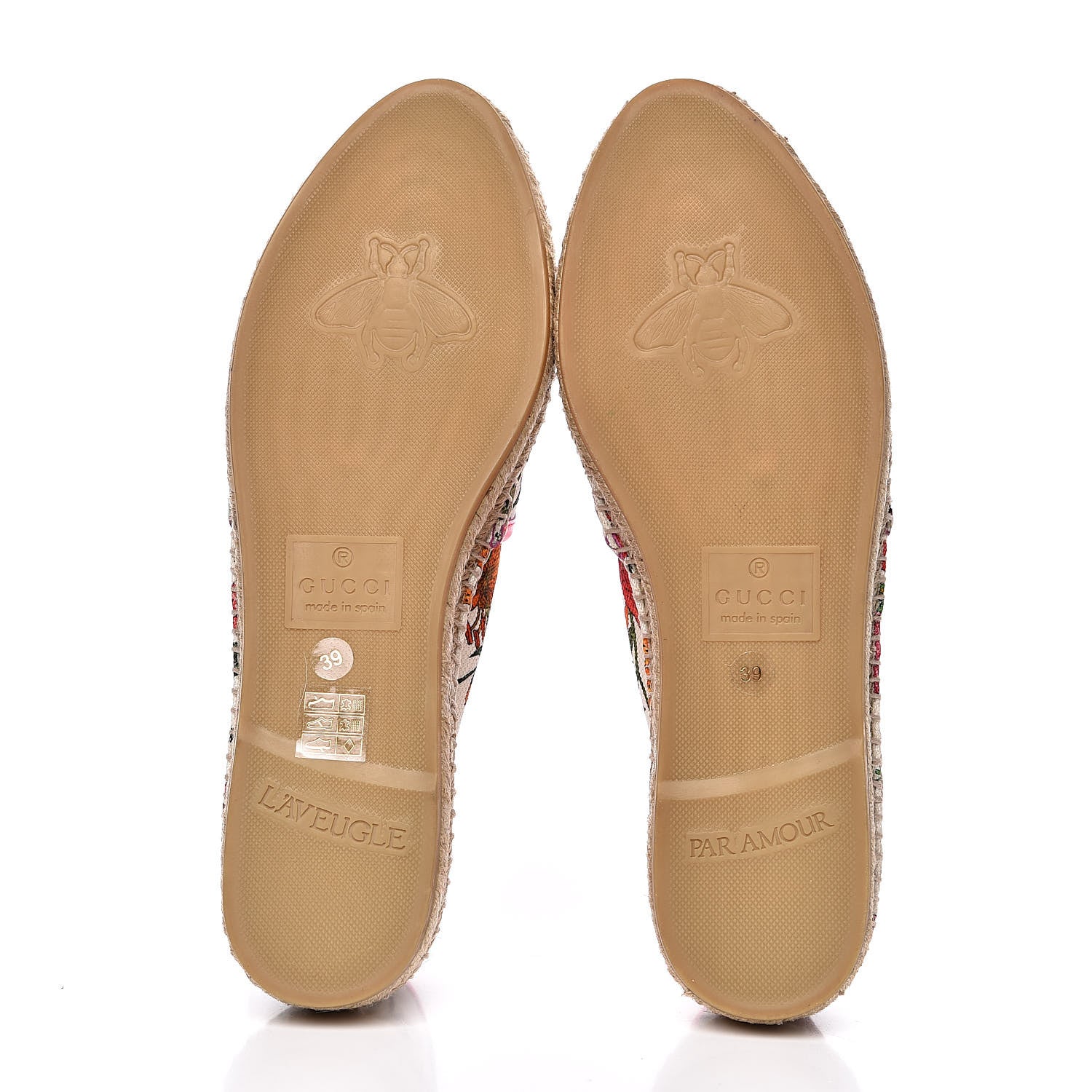 Gucci Canvas Flora Print Espadrilles 39 White Multicolor Fuxia 5 of 9