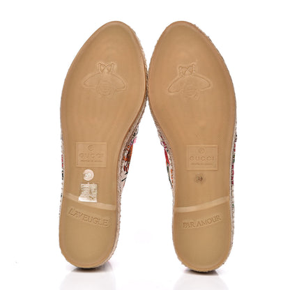 Gucci Canvas Flora Print Espadrilles 39 White Multicolor Fuxia 5 of 9