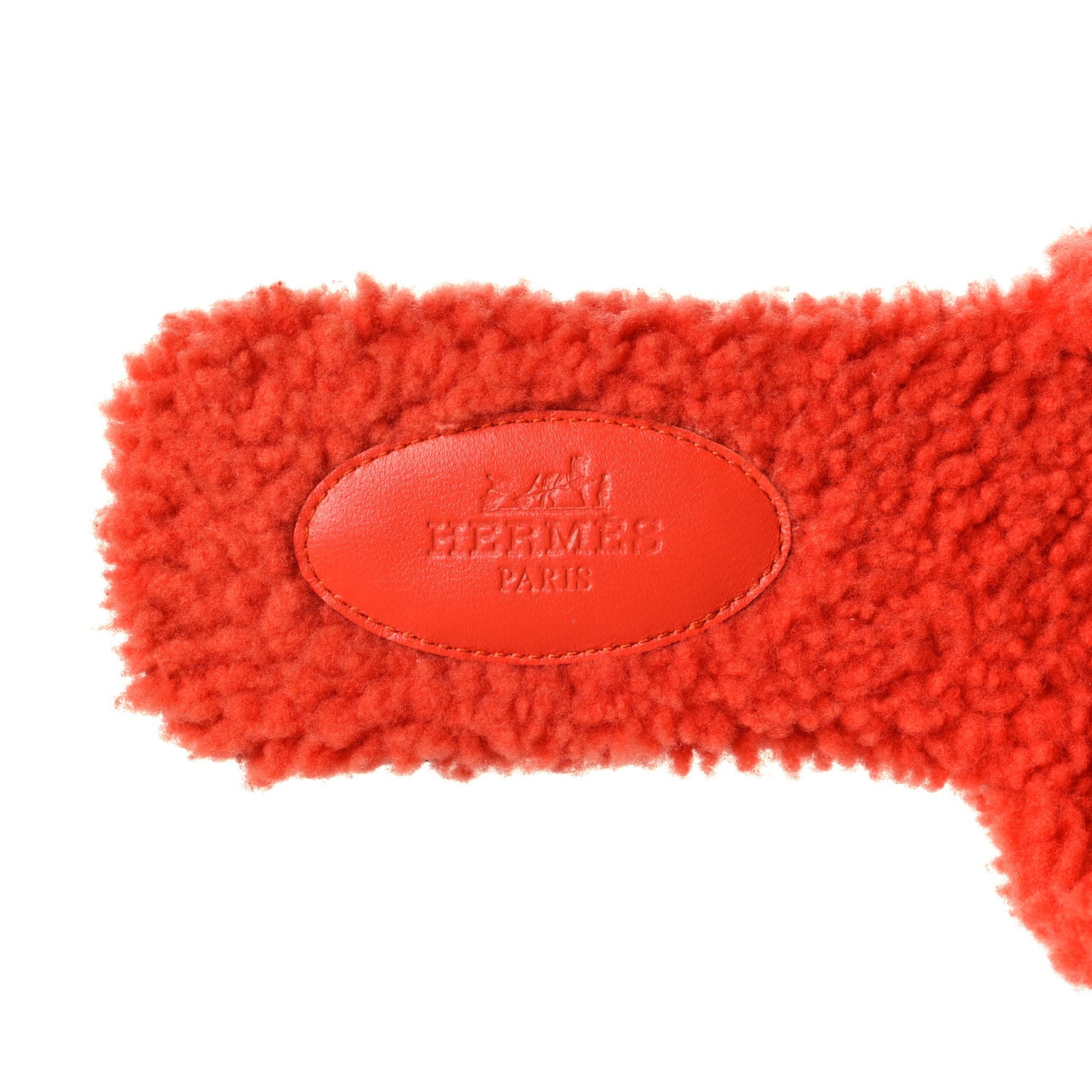 Hermes Woolskin Oran Sandals 37 Orange 7 of 8