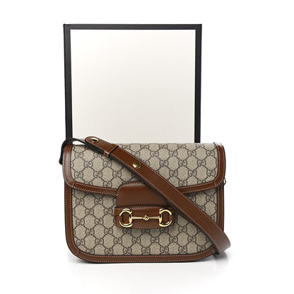 Gucci GG Supreme Monogram Horsebit 1955 Shoulder Bag Beige Brown Sugar 10 of 10