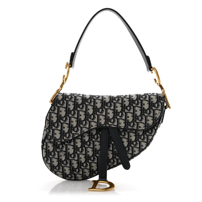Christian Dior Oblique Saddle Bag Blue 1 of 12