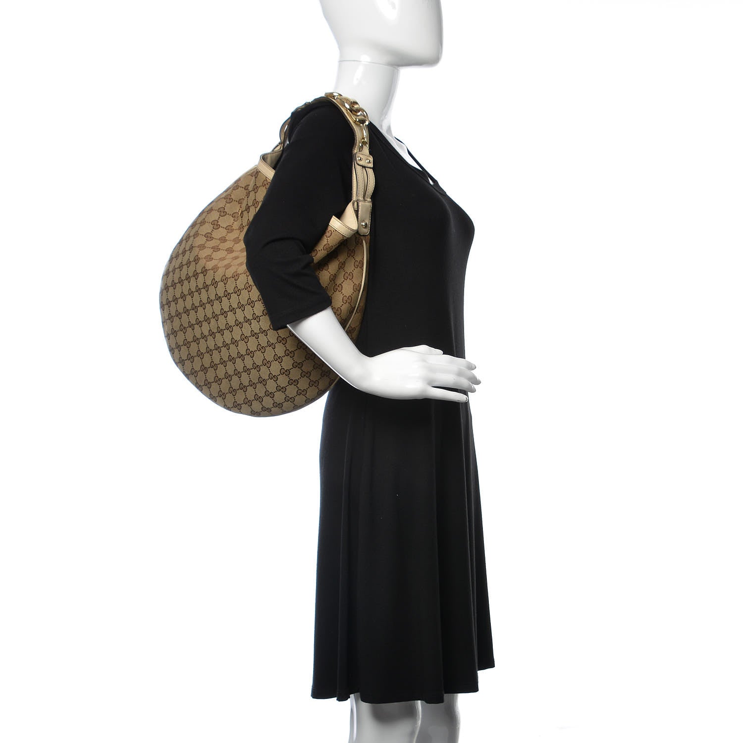 Gucci Monogram Large Wave Hobo Off White 2 of 16
