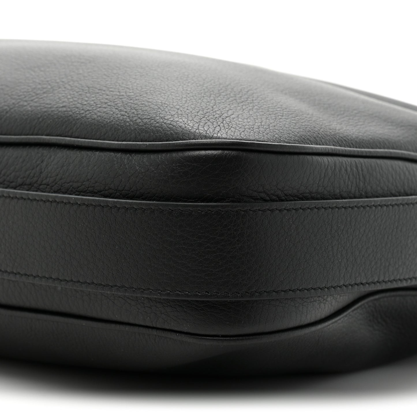 Supple Calfskin Large Romy Shoulder Bag Black