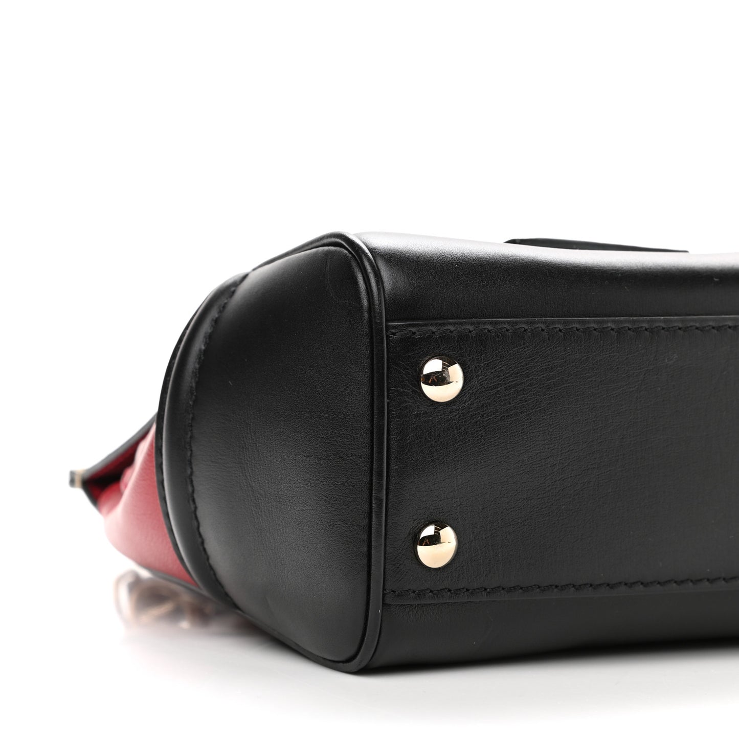 Metallic Grained Calfskin Palazzo Empire Bag Gold Red Black