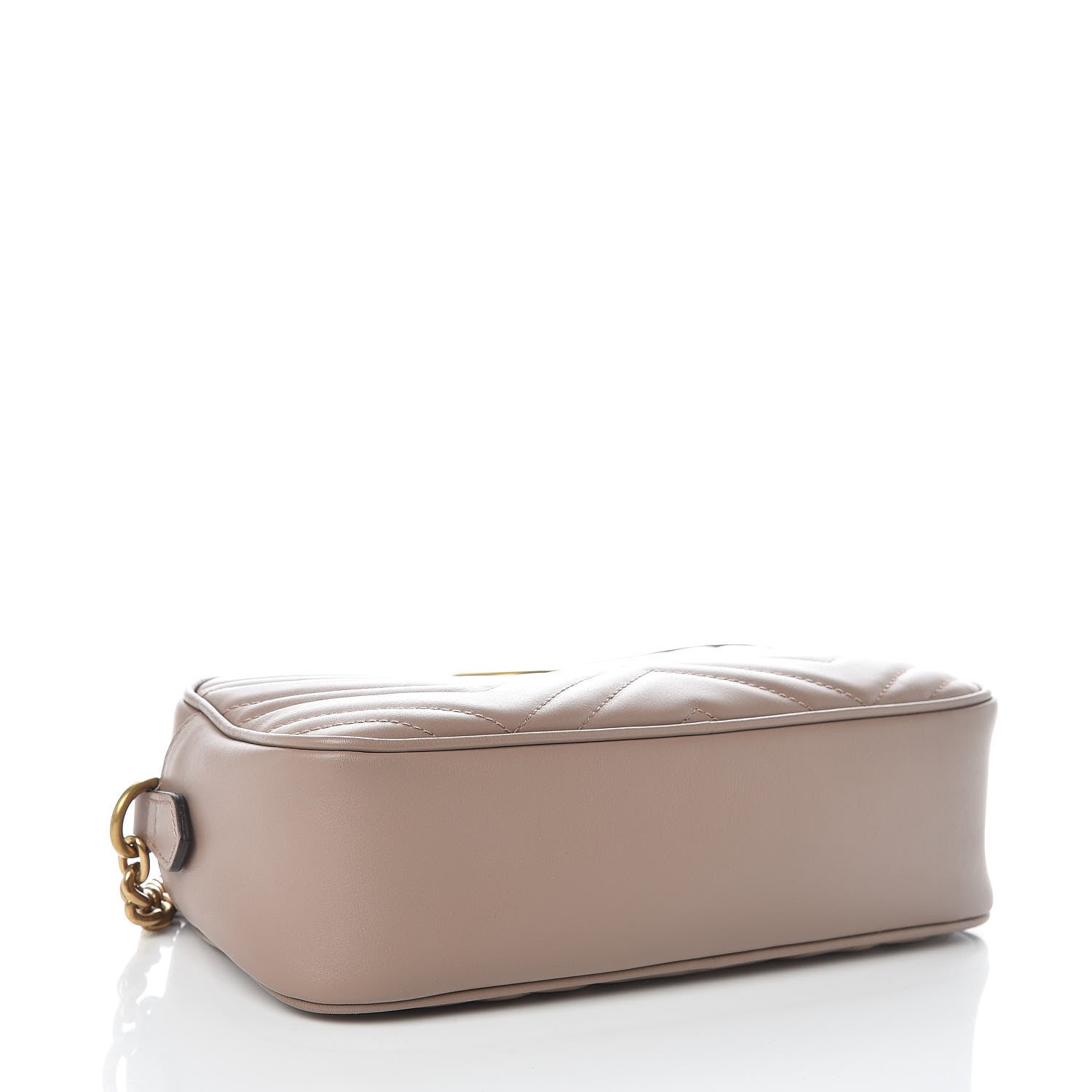 Gucci Calfskin Matelasse Small GG Marmont Chain Shoulder Bag Taupe 4 of 9