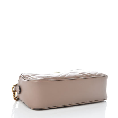 Gucci Calfskin Matelasse Small GG Marmont Chain Shoulder Bag Taupe 4 of 9