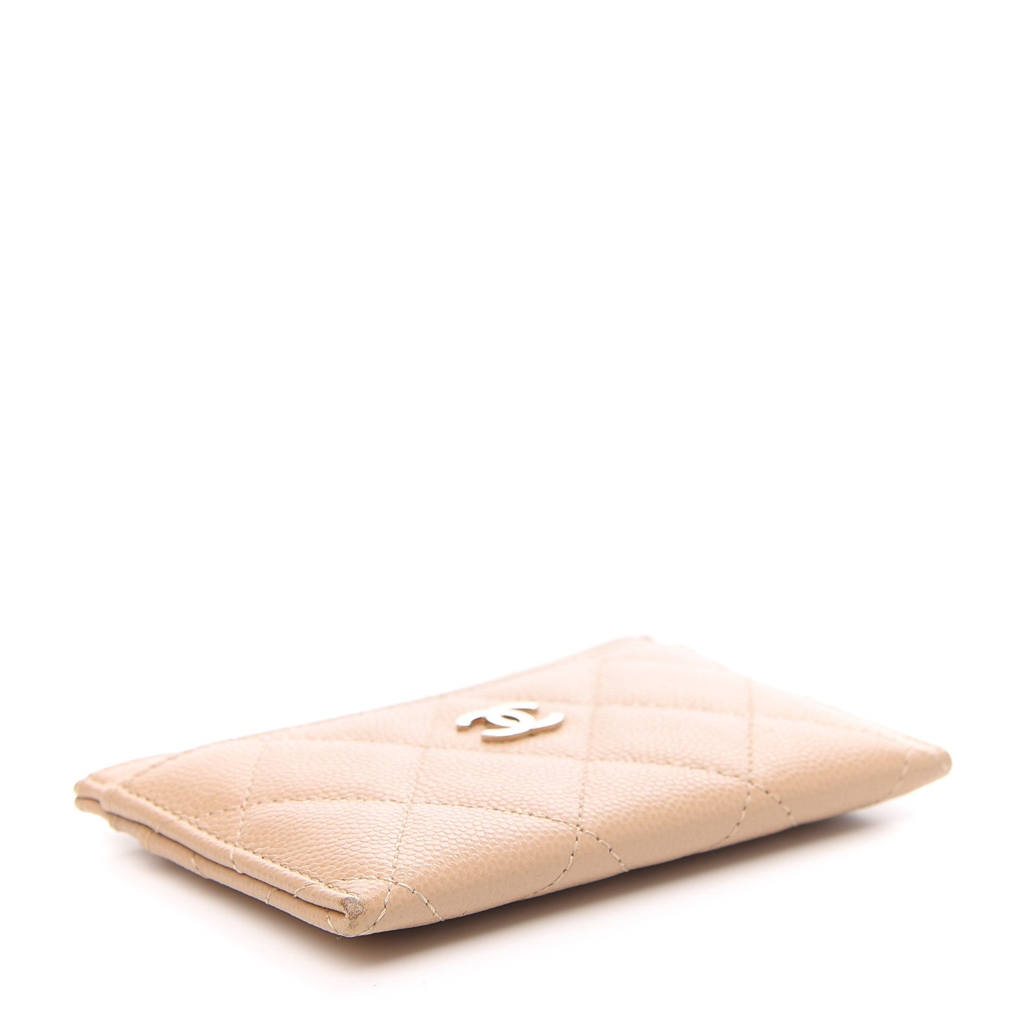 Chanel Caviar Quilted Card Holder Beige 4 of 8