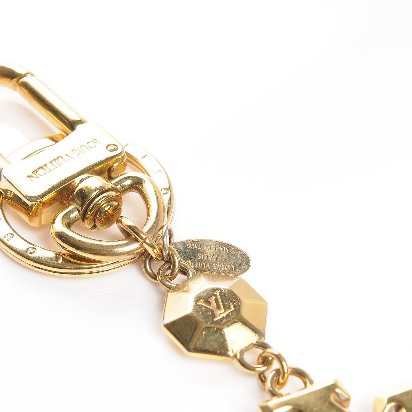 LV Facettes Bag Charm Key Holder Gold
