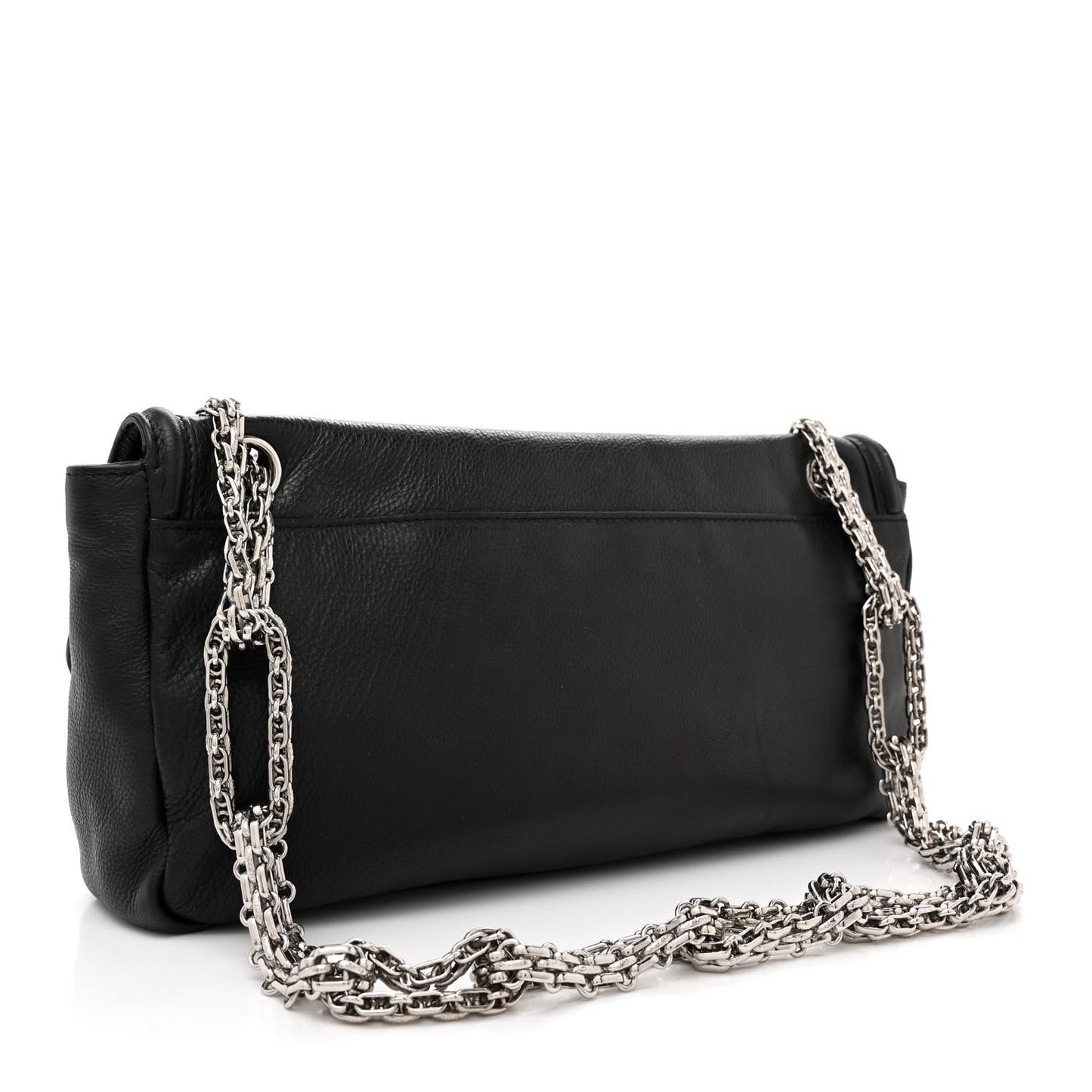 Grained Calfskin Mademoiselle Lock Bijoux Chain Flap Black Black