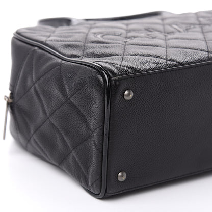Chanel Caviar Patent Quilted Large Bowler Black 7 of 15