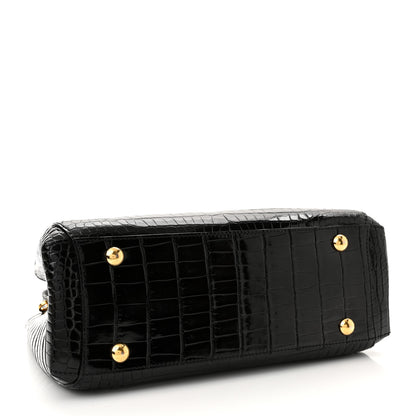 Louis Vuitton Crocodile Brilliant Montaigne MM Black 3 of 8