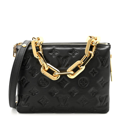 Louis Vuitton Lambskin Embossed Monogram Coussin BB Black 1 of 11