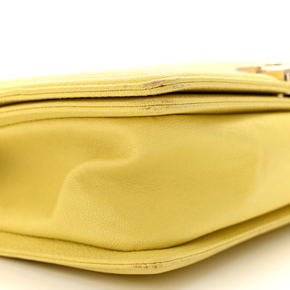 Chanel Caviar Chevron Quilted Medium Boy Flap Yellow 9 of 14