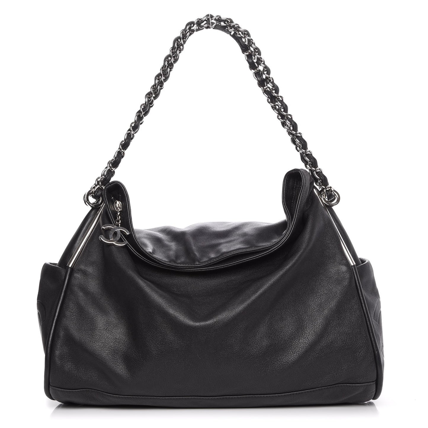 Lambskin Large Ultimate Soft Tote Black