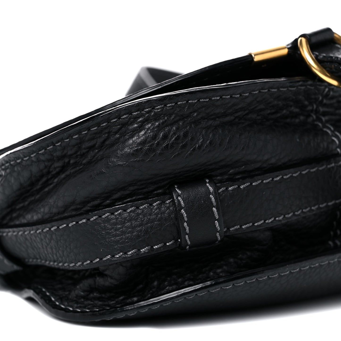 Calfskin Mini Marcie Round Crossbody Bag Black