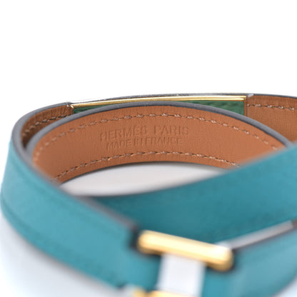 Hermes Epsom Rivale Double Tour Bracelet S Bleu Paon 4 of 6
