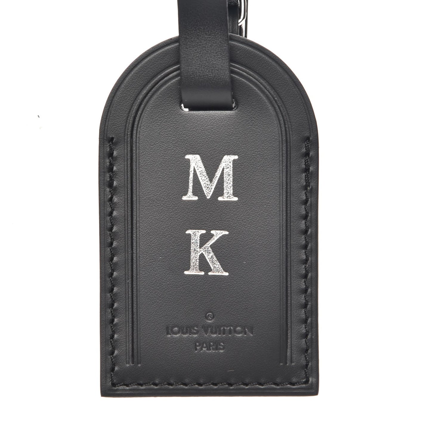 Calfskin Luggage Tag Black