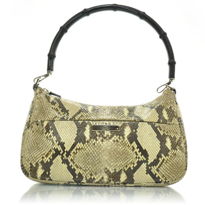 Gucci Python Bamboo Handle Shoulder Bag 1 of 9