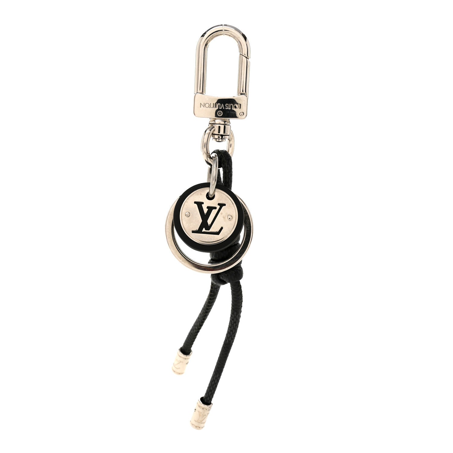 Louis Vuitton Palladium Damier Graphite Rope Bag Charm Key Holder 1 of 3