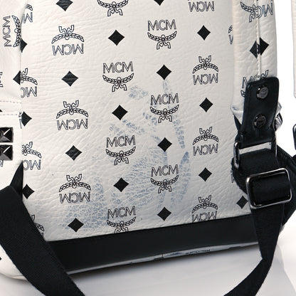 MCM Visetos Small Side Stud Stark Backpack White 16 of 18