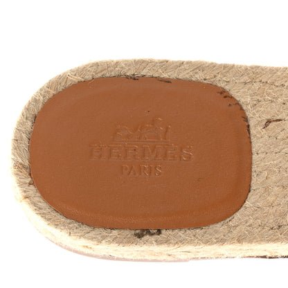 Hermes Nappa Famosa Espadrille Sandals 38 Naturel 7 of 9