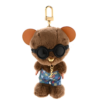 Louis Vuitton Faux Fur LV Louis Bear Super Vision Bag Charm Key Holder Blue 1 of 4