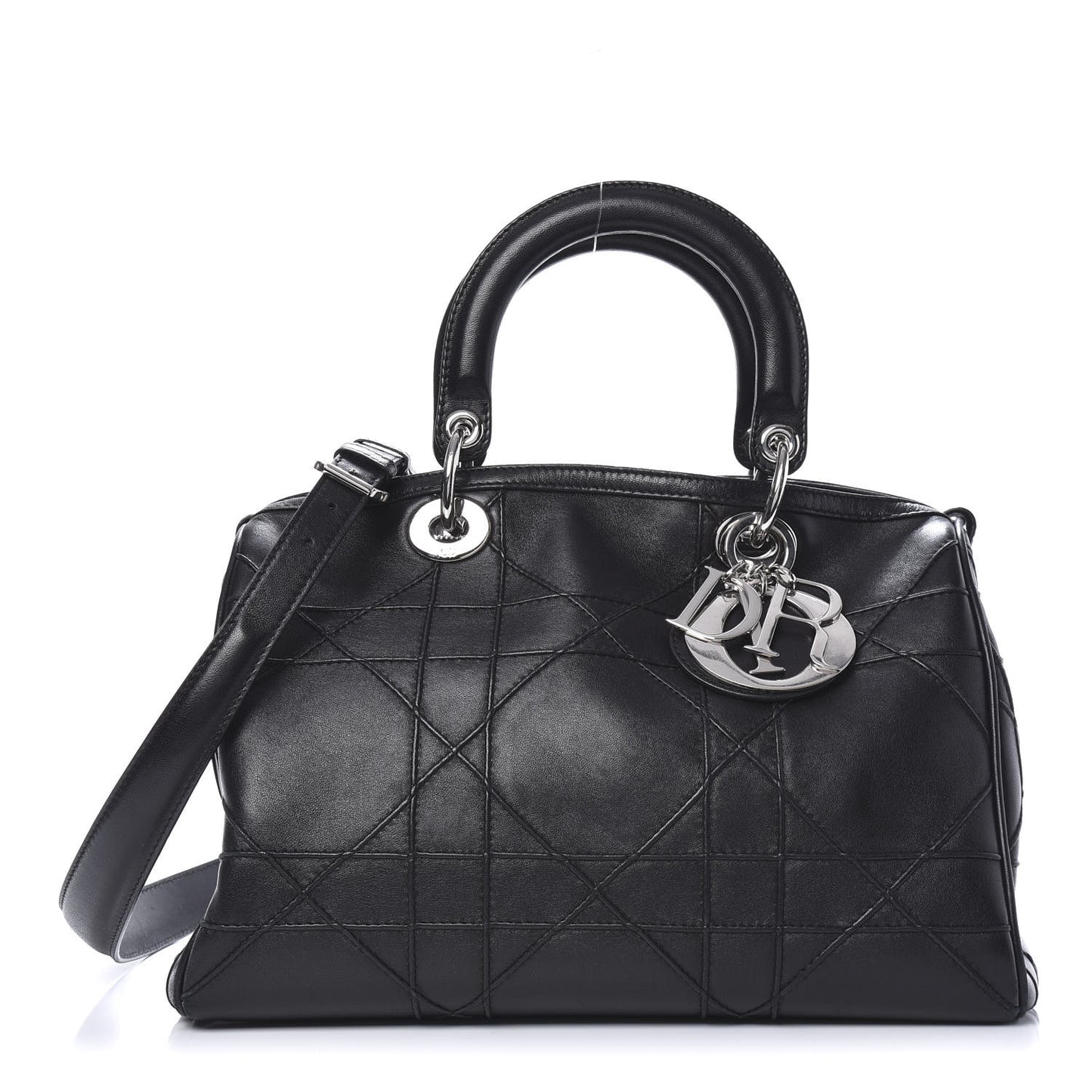 Lambskin Cannage Granville Polochon Black