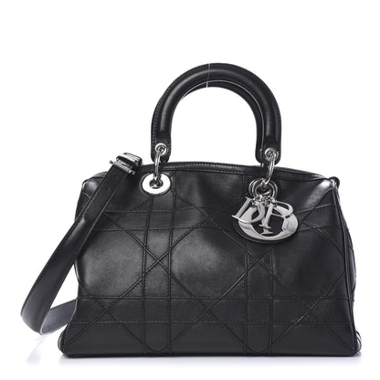 Christian Dior Lambskin Cannage Granville Polochon Black 1 of 11