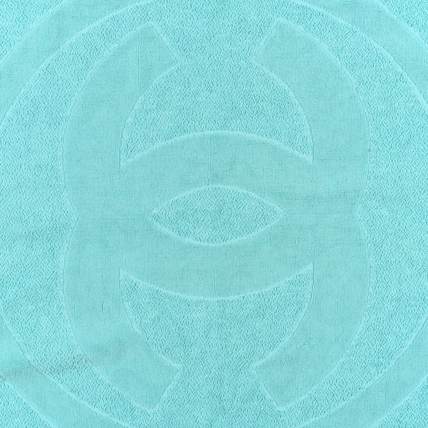 Chanel Terry Cotton CC Beach Towel Turquoise 3 of 4