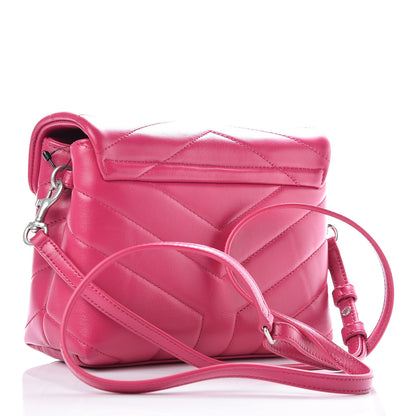 Saint Laurent Calfskin Y Quilted Monogram Toy Loulou Crossbody Bag Freesia 3 of 10