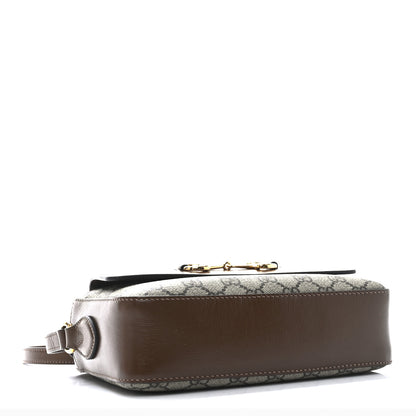 Gucci GG Supreme Monogram Small Horsebit 1955 Shoulder Bag Beige Brown Sugar 7 of 21