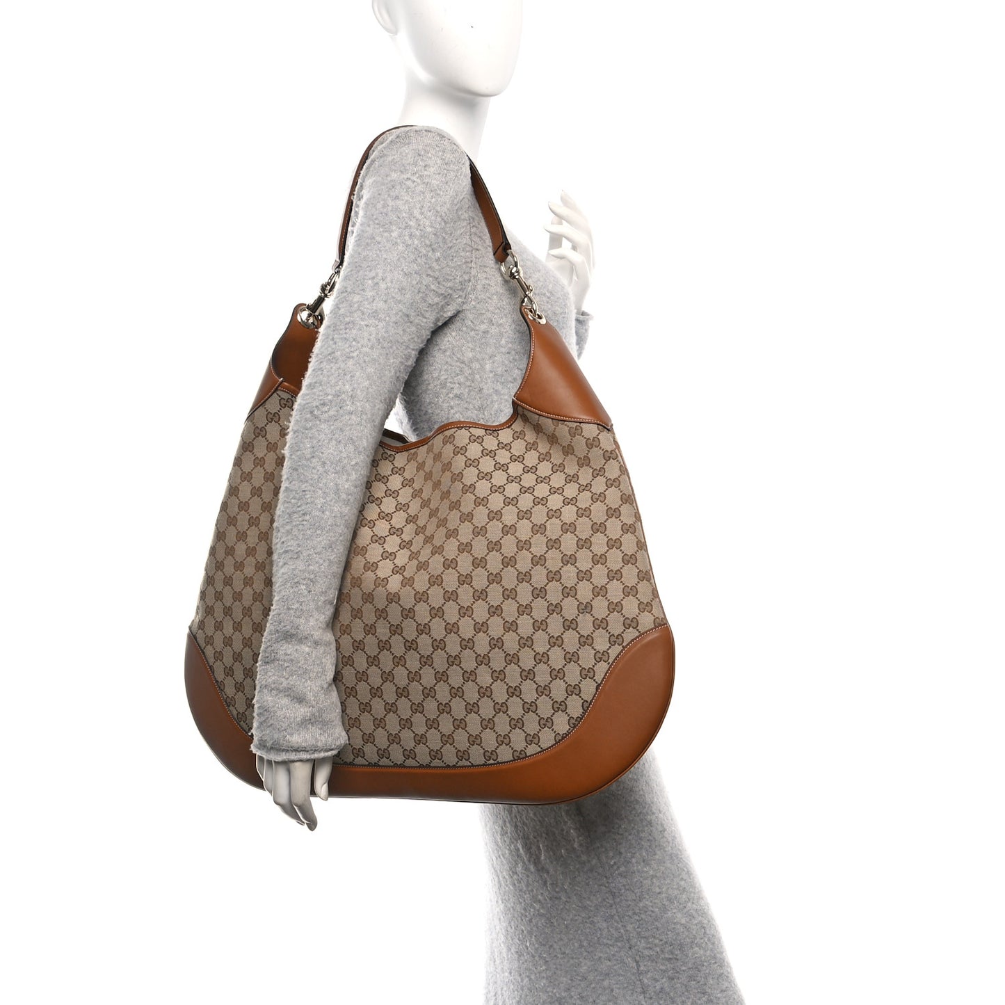 Monogram Micro GG Maxi Shoulder Bag Dark Brown
