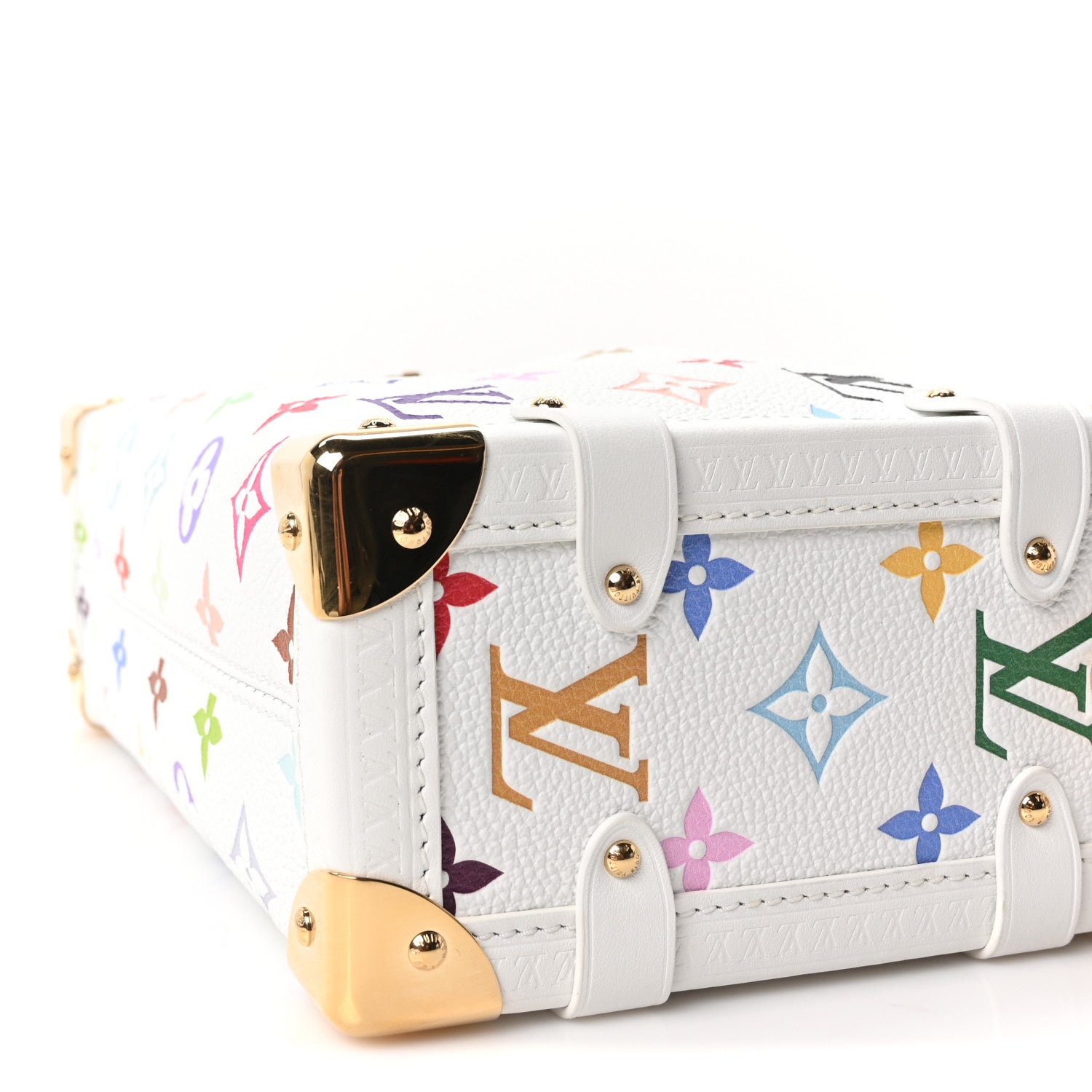 Louis Vuitton LV x TM Cowhide Monogram Multicolor Side Trunk MM White 9 of 9