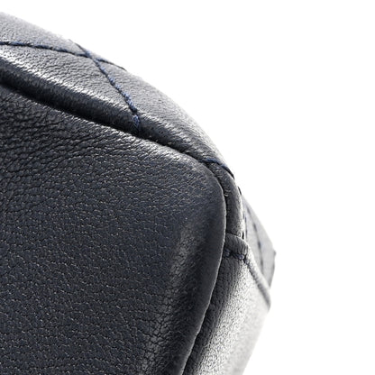 Chanel Sheepskin Quilted Vintage Mademoiselle Flap Navy 13 of 14