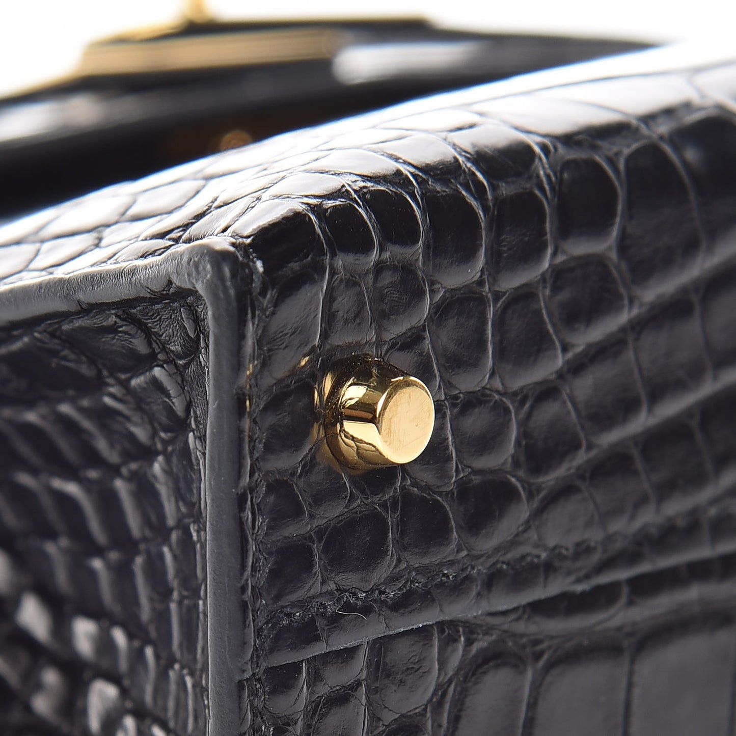 Matte Alligator Mini Kelly Sellier 20 Black