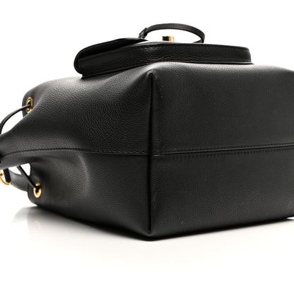 Louis Vuitton Calfskin Lockme Bucket MM Black 8 of 12