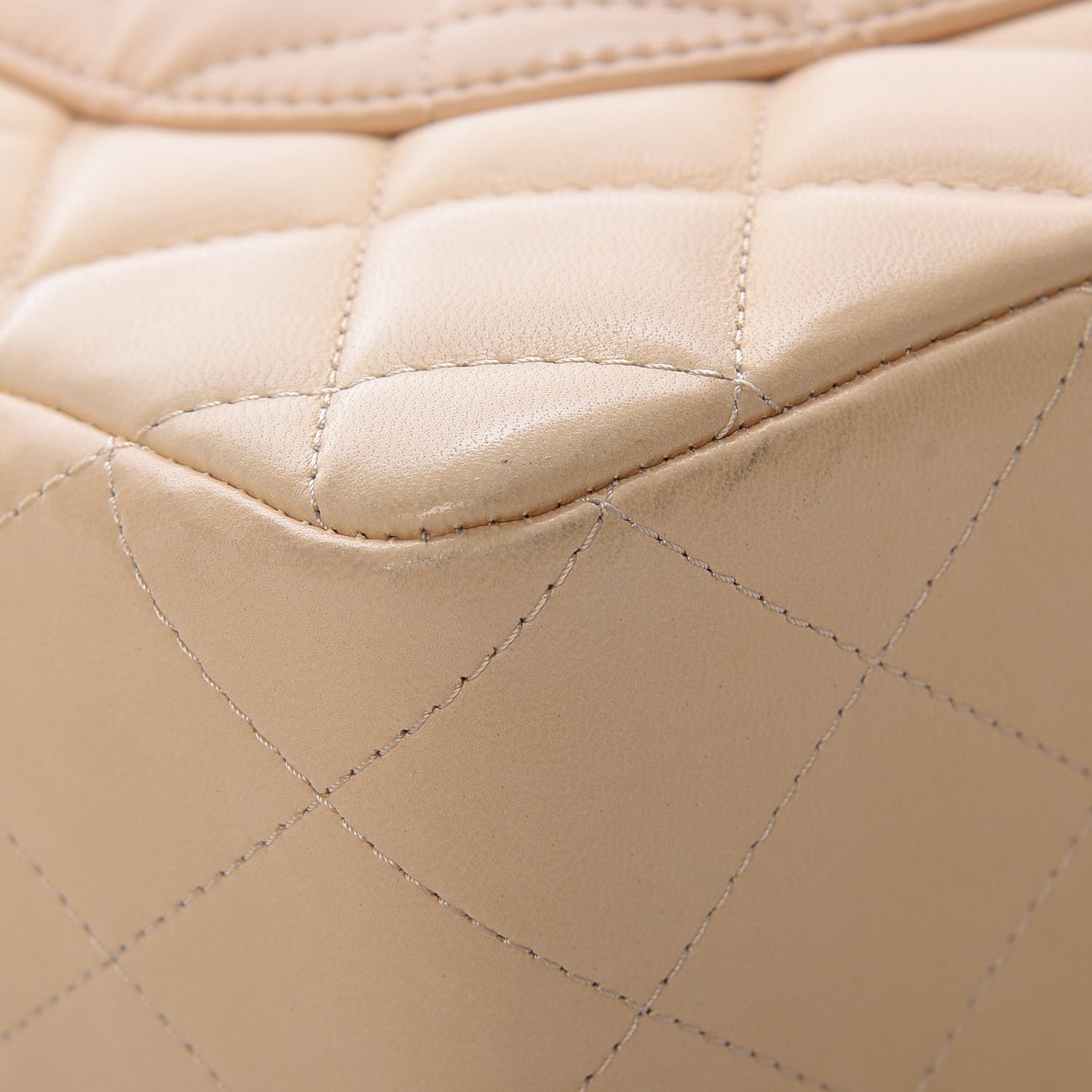 Chanel Lambskin Quilted Jumbo Single Flap Beige Clair 10 of 11