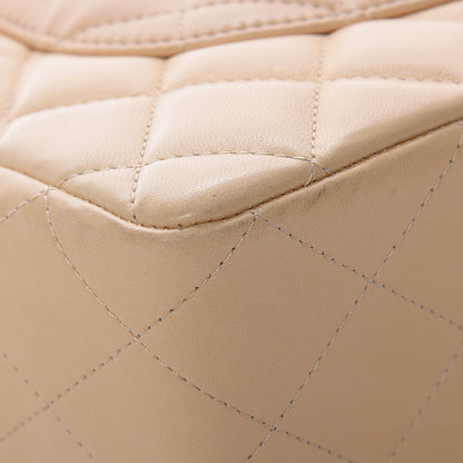 Chanel Lambskin Quilted Jumbo Single Flap Beige Clair 10 of 11