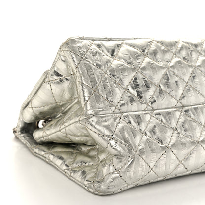 Chanel Metallic Aged Calfskin Striped Accordion Reissue 2.55 Mini Flap Silver 12 of 13
