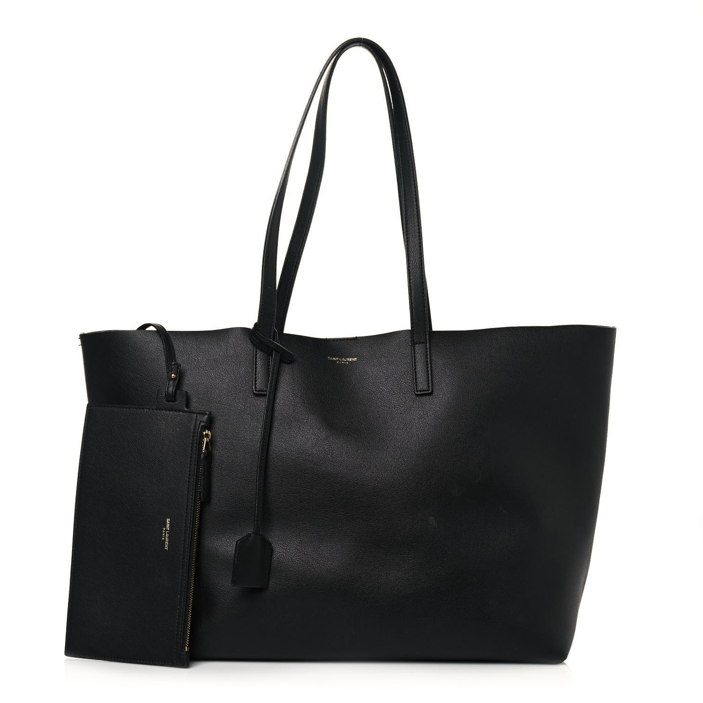 Calfskin Large Shopping Tote Black