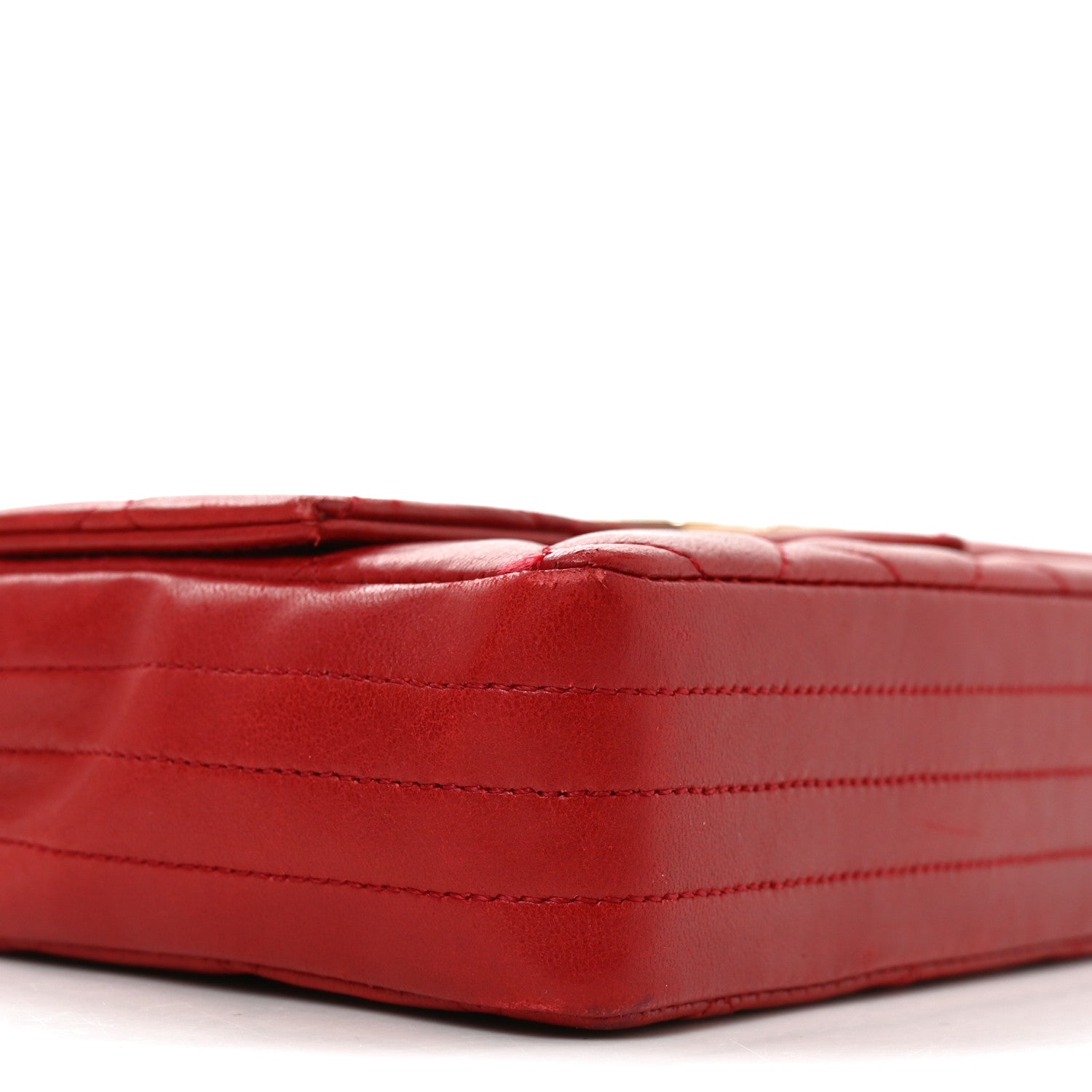Chanel Lambskin Quilted Small Single Flap Red 9 of 10