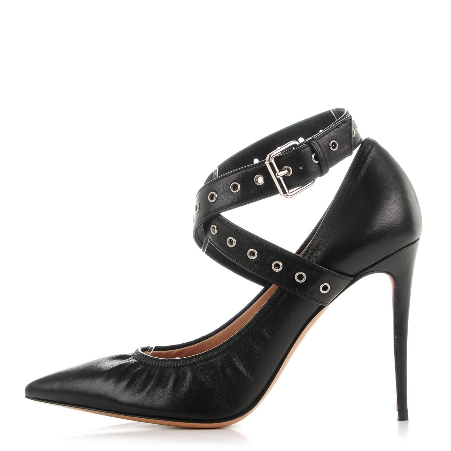 Nappa Love Latch Cross Strap 100mm Pumps 37 Black