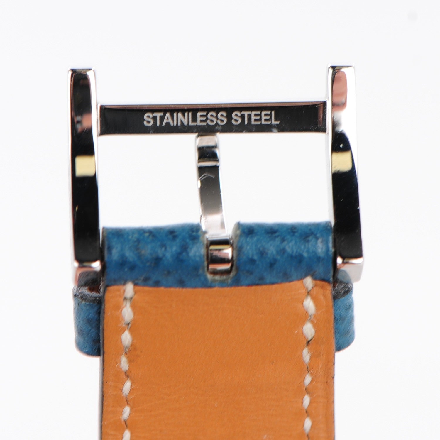 Hermes Stainless Steel Courchevel 30mm Tandem Quartz Watch Blue Jean 4 of 7