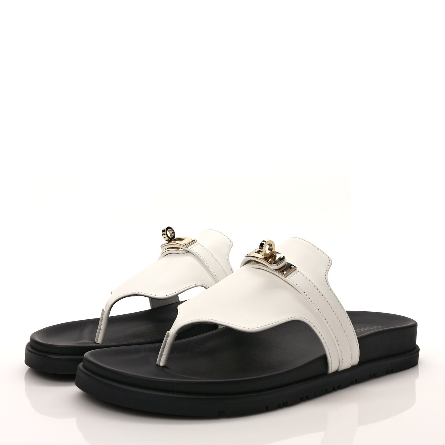 Calfskin Womens Empire Sandals 39 White