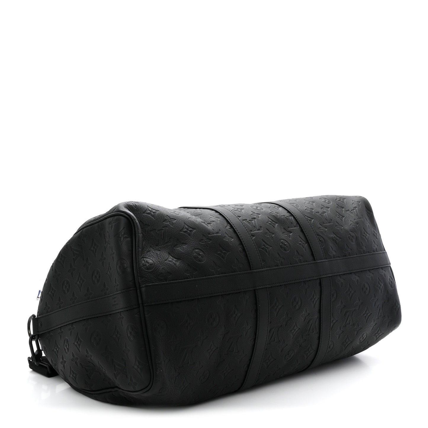 Calfskin Shadow Monogram Keepall Bandouliere 50 Black