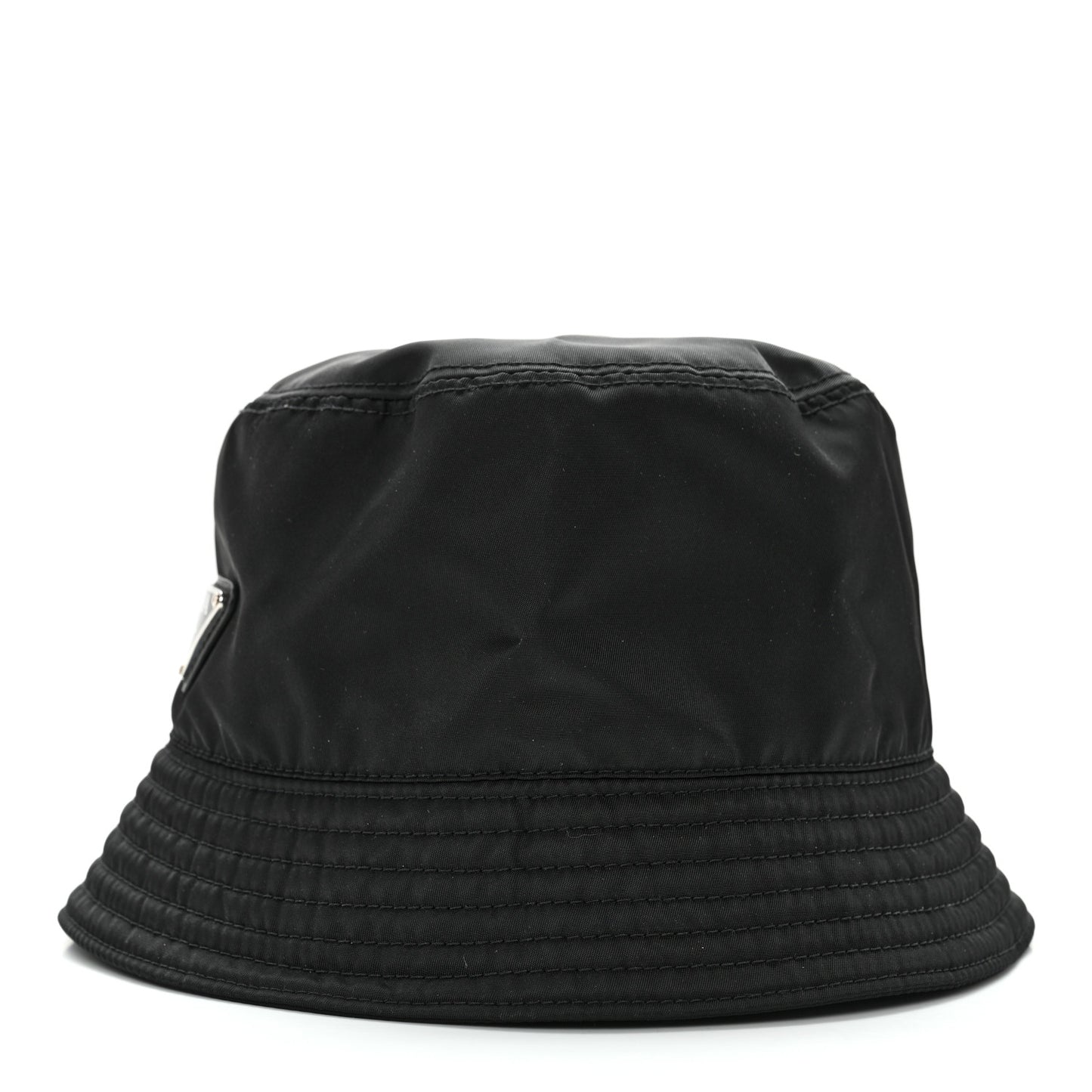 Re-Nylon Metal Triangle Logo Mens Bucket Hat S Black
