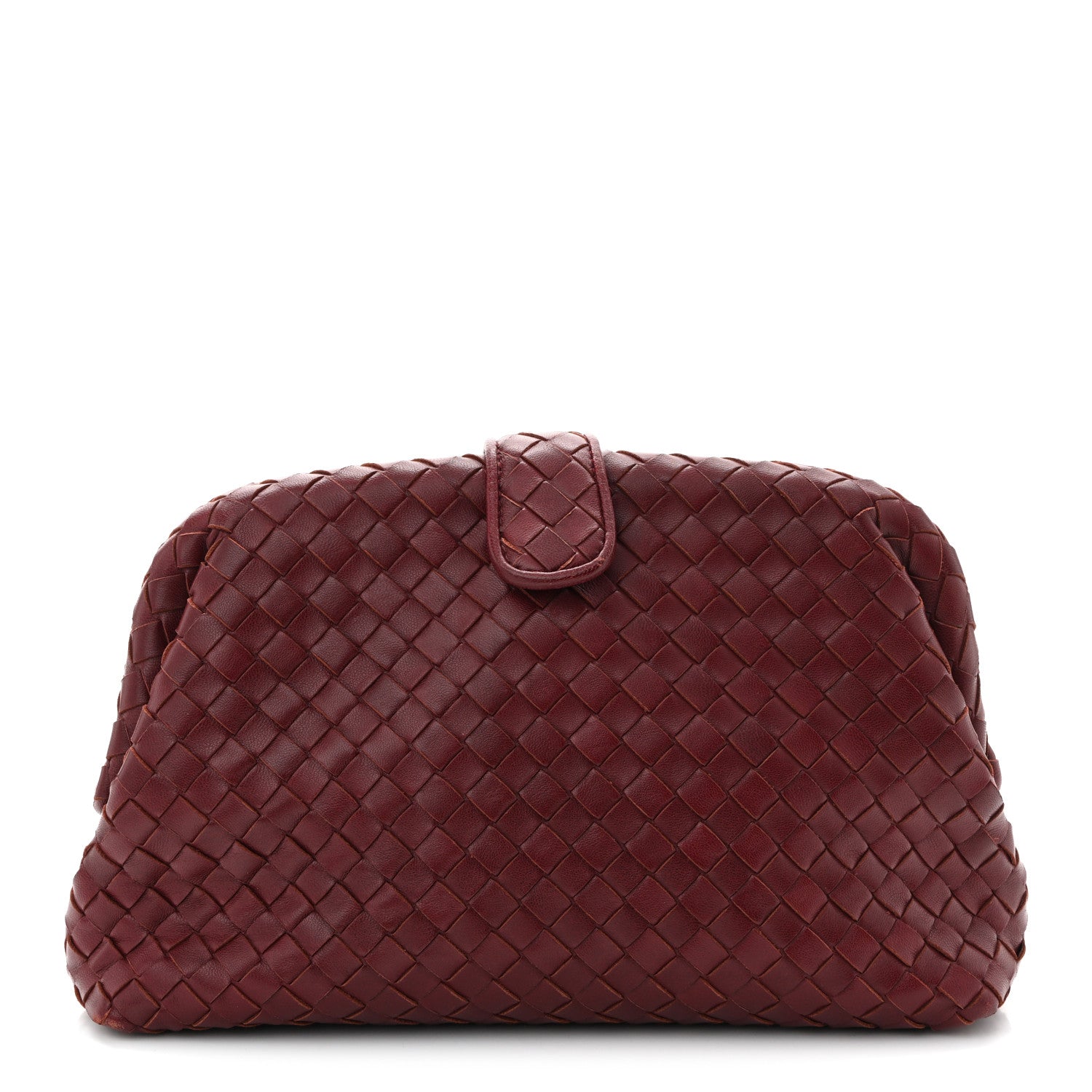 Bottega Veneta Nappa Intrecciato The Lauren 1980 Clutch Gigolo Red 1 of 11